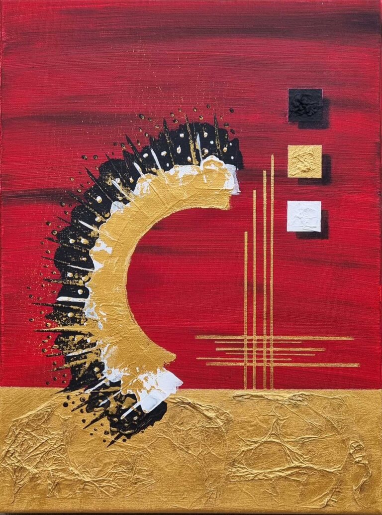 40x30cm / Acrylfarben / Alufolie